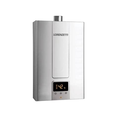 Aquecedor A Gas Lorenzeti Inox 24l - Aquecedor a Gas Digital Inox Lz2000 Glp 7412136 Lorenzetti - REDEMAC