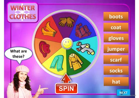 Wheel Of Clothes Ppt General Readin English Esl Powerpoints Hot Sex Picture