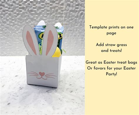 Printable Easter Bunny Party Favors Easter Party Table Decor - Etsy