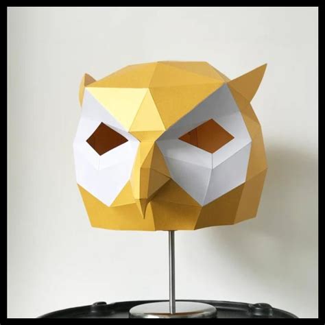 Jual Terjamin Asli Diy Papercraft Topeng Owl Burung Hantu Mask Premium