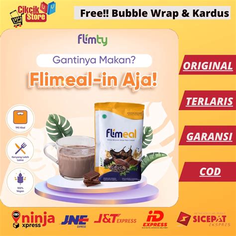 Jual Harga Sachet Flimeal Rasa Coklat Vegan By Flimty Meal Replacement