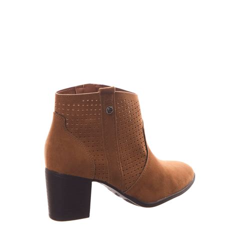 Bota Ankle Boot Via Marte Camur A Detalhe Microperfuros Caramelo Lm