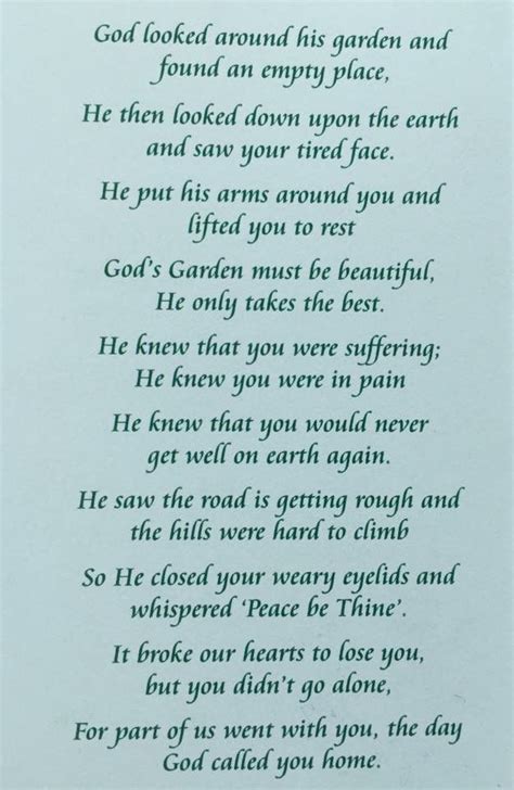 Funeral Poem From Daughter To Mother