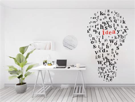 Idea Lightbulb Motivation Teamwork Success Wall Decal Work Office Wall