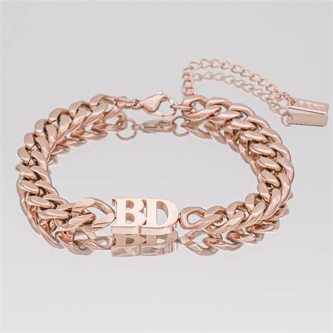 initial bracelet gold rose gold  silver prya