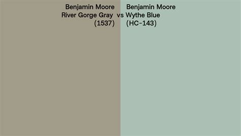 Benjamin Moore River Gorge Gray Vs Wythe Blue Side By Side Comparison