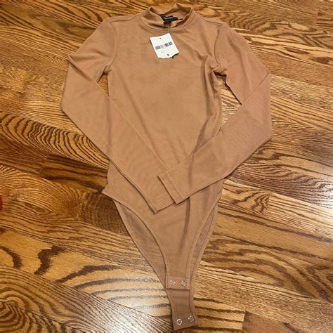 Forever21 Nude Sheer Bodysuit In 2024 Sheer Bodysuit Bodysuit Sheer