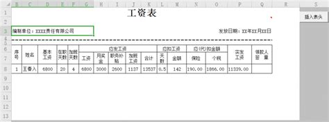 薪资条 标准 卡通图 大山谷图库