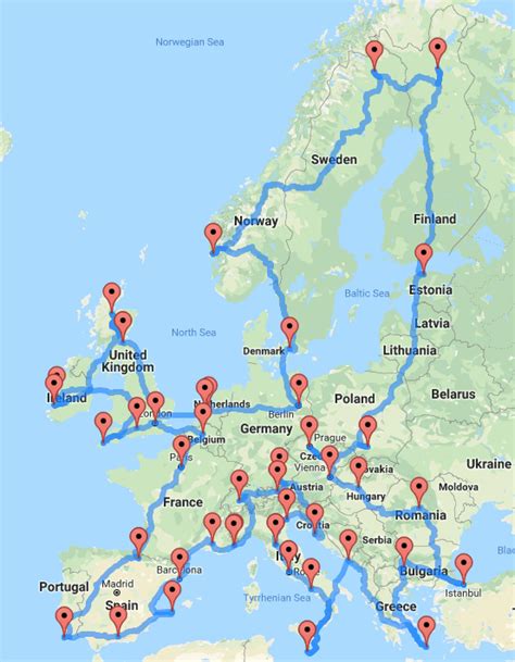 map  epic european road trip artofit