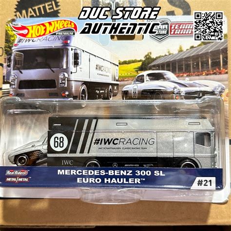 Hot Wheels Team Transport Mercedes Benz 300 SL Euro Hauler Model Car Shopee Singapore
