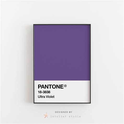 Violet Pantone Pantone Wall Art Ultra Violet Pantone Wall Etsy