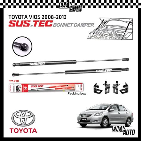 Toyota Vios 2008 2013 SUSTEC Front Hood Damper Bonnet Gas Lifter Twin