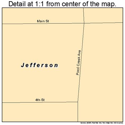 Jefferson Oklahoma Street Map 4037750