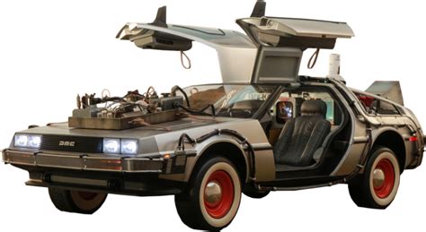 Back To The Future Part III DeLorean Time Machine Th Scale Hot Toys Action Figure Vehicle