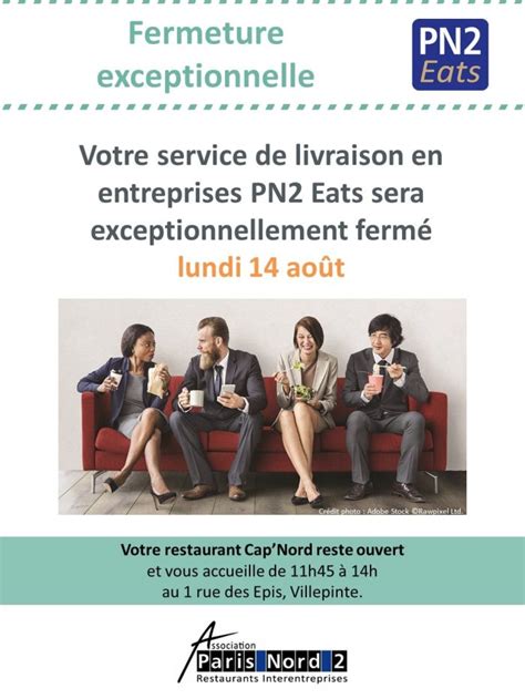 Pn Eats Fermeture Exceptionnelle Lundi Ao T Paris Nord