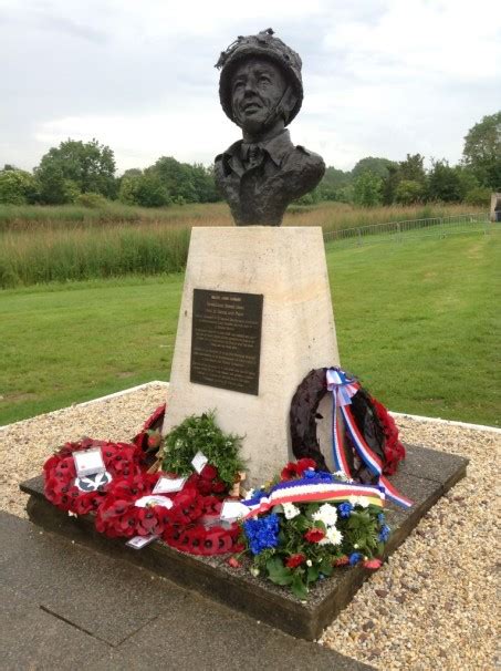 Bust Of Major John Howard Looks Towards Pegasus Bridge Rifleman Tours