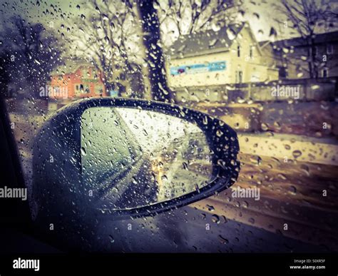 Driving in the rain Stock Photo - Alamy