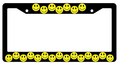 License Plate Frame Smile Emojis Design 2 Auto Etsy