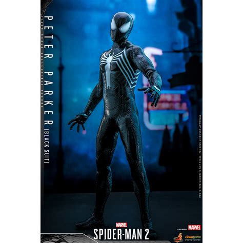 Marvels Spider Man Peter Parker Black Suit Scale Figure Hot Toys