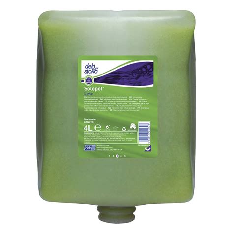 Deb Solopol Lime Medium Heavy Duty Hand Cleaner 4 Litres Available From