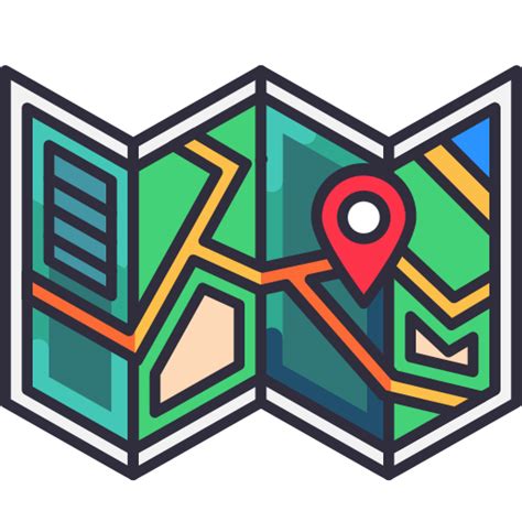 Map Generic Outline Color Icon