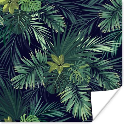 Poster Jungle Patronen Blad Jongens Meisjes Kinderen X