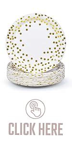 Amazon Matican Party Paper Plates Pack Disposable White And