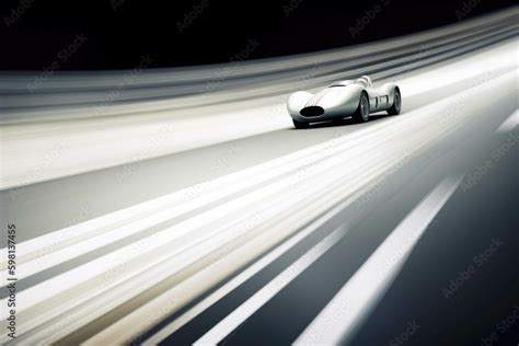 A Sleek White Speedster Passing Its Competition On A Tight Curve Its