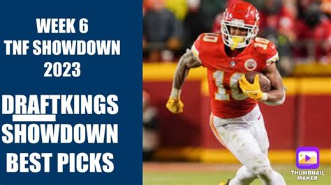 Broncos Vs Chiefs Draftkings Tnf Showdown Lineup Strategy Expert