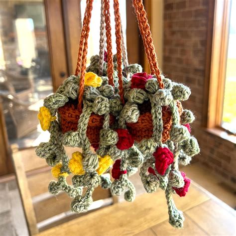 String Of Pearls Hanging Plant Car Plant Crochet Plant Etsy