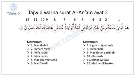 Tajwid Surat Al Anam Ayat 2 Dan Kandungannya Tahsin