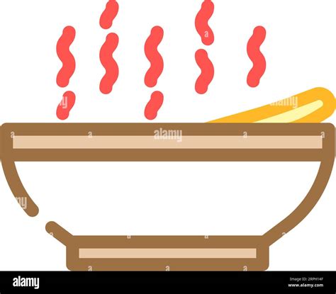 Hot Soup Color Icon Vector Illustration Stock Vector Image Art Alamy