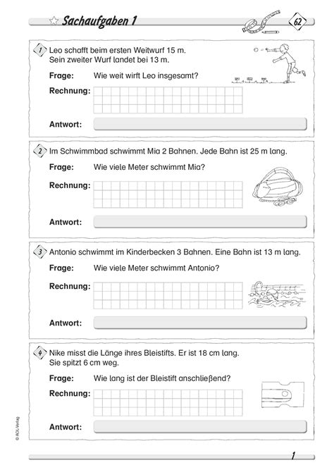 Mathe Sachaufgaben Klasse 3 20 Aufgabenstreifen Mit Je 5 Pfiffigen