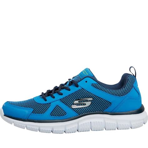 Buy Skechers Mens Track Bucolo Trainers Blue