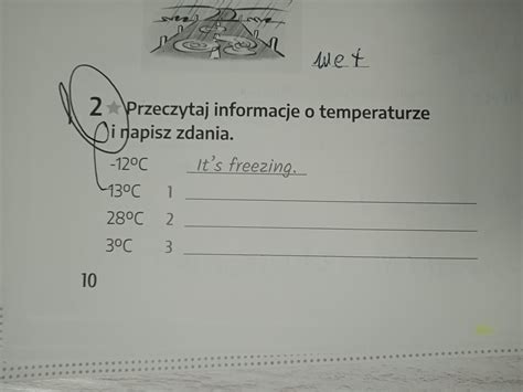 Przeczytaj Informacje O Temperaturze I Napisz Zadania Plss Szybkoooo