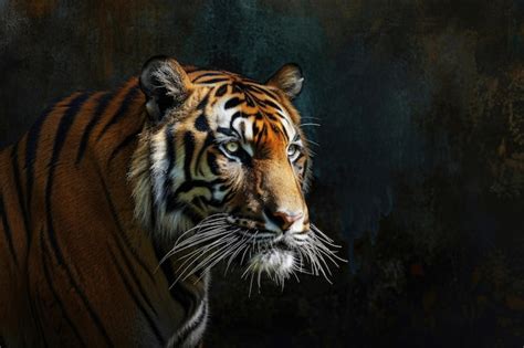 Premium Photo | The mysterious allure of a tiger in the moonlight