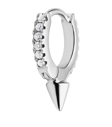 Maria Tash Spike Diamond Eternity Single Hoop Earring Mm Harrods Uk