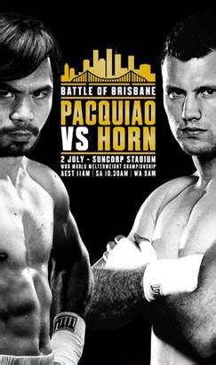 Manny Pacquiao vs. Jeff Horn - Wikiwand