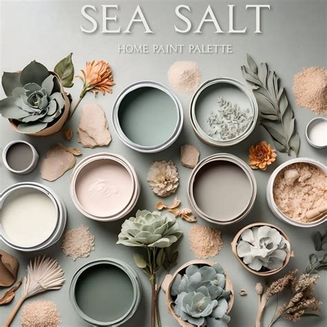 Sherwin Williams Sea Salt Palette Coastal Palette Fresh Color Palette Whole House Paint