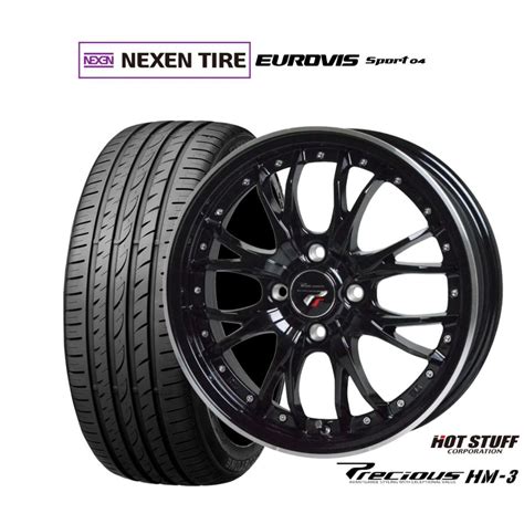 HOT STUFF サマータイヤ ホイール 本セット ホットスタッフ プレシャス HM NEXEN ネクセン ロードストーン ユーロビズ Sport R