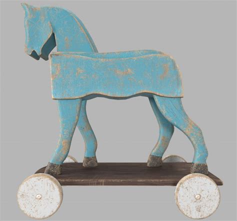 Toy horse on wheels 3D model - TurboSquid 1856679