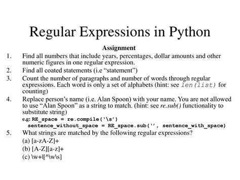 Ppt Introduction To Python And Regular Expressions In Python