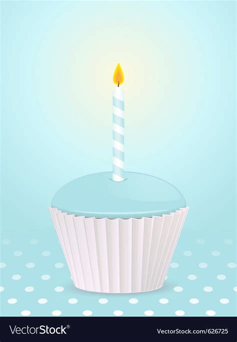 Birthday cupcake Royalty Free Vector Image - VectorStock