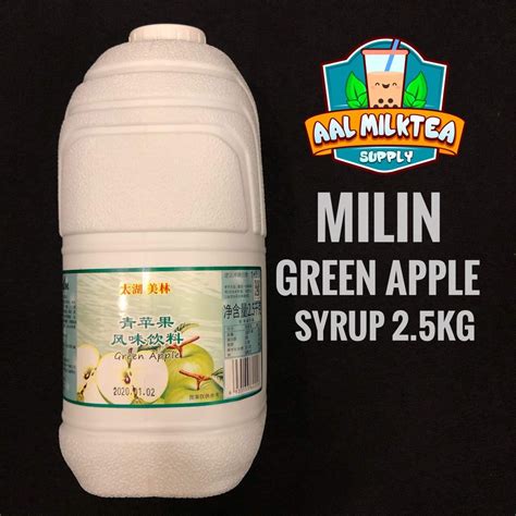 Milin Green Apple Syrup 2 5kg Shopee Philippines