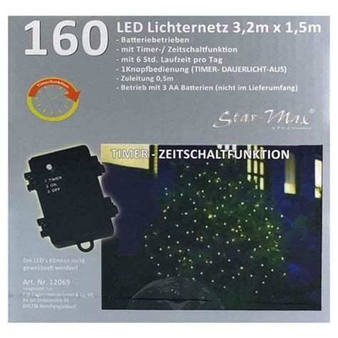 Led Lichternetz Au En Batterie Er X M Batteriebetrieb Timer