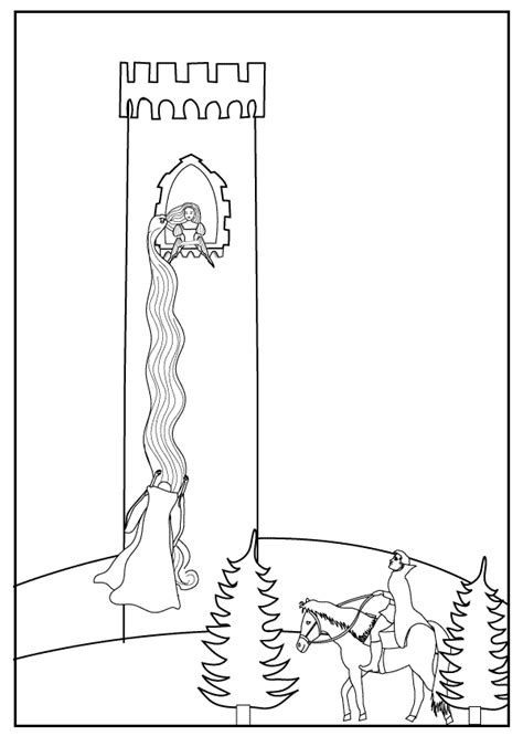 Rapunzel Tower Coloring Pages