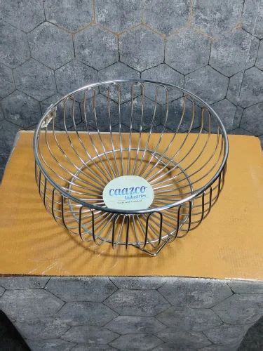 Material: Stainless Steel SINGLE FRUIT BASKET, 5 inch at Rs 185/piece in New Delhi