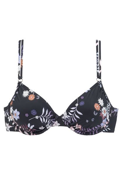 Sunseeker Bügel Bikini Top Bettie schwarz bedruckt Cup C 36