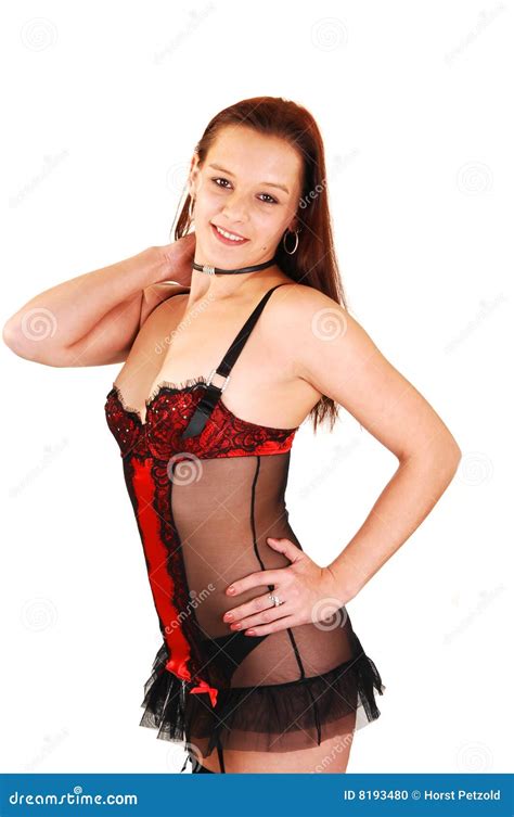 Woman In Lingerie And Stockings Stock Photo Image Of Lingerie Fashion