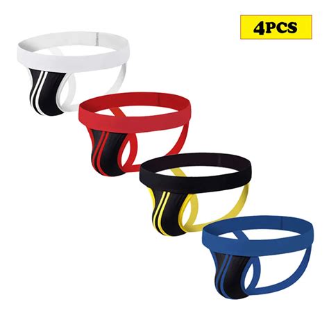 PCS Men Cotton Tight Underwear Male Bikini Jockstrap Backless Thongs Breathable Jock Strap